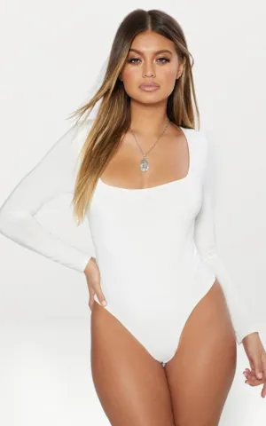 RD STYLE - Stacy Square Neck Bodysuit | White