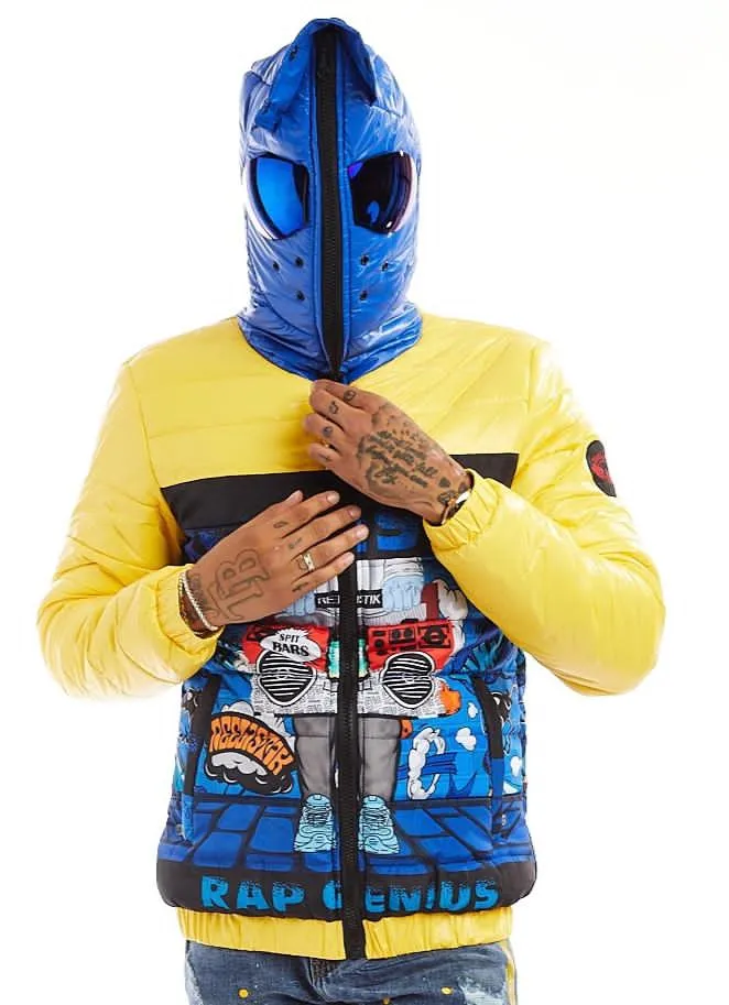 Reelistik Rap Genius Bubble Jacket (Yellow/Blue)