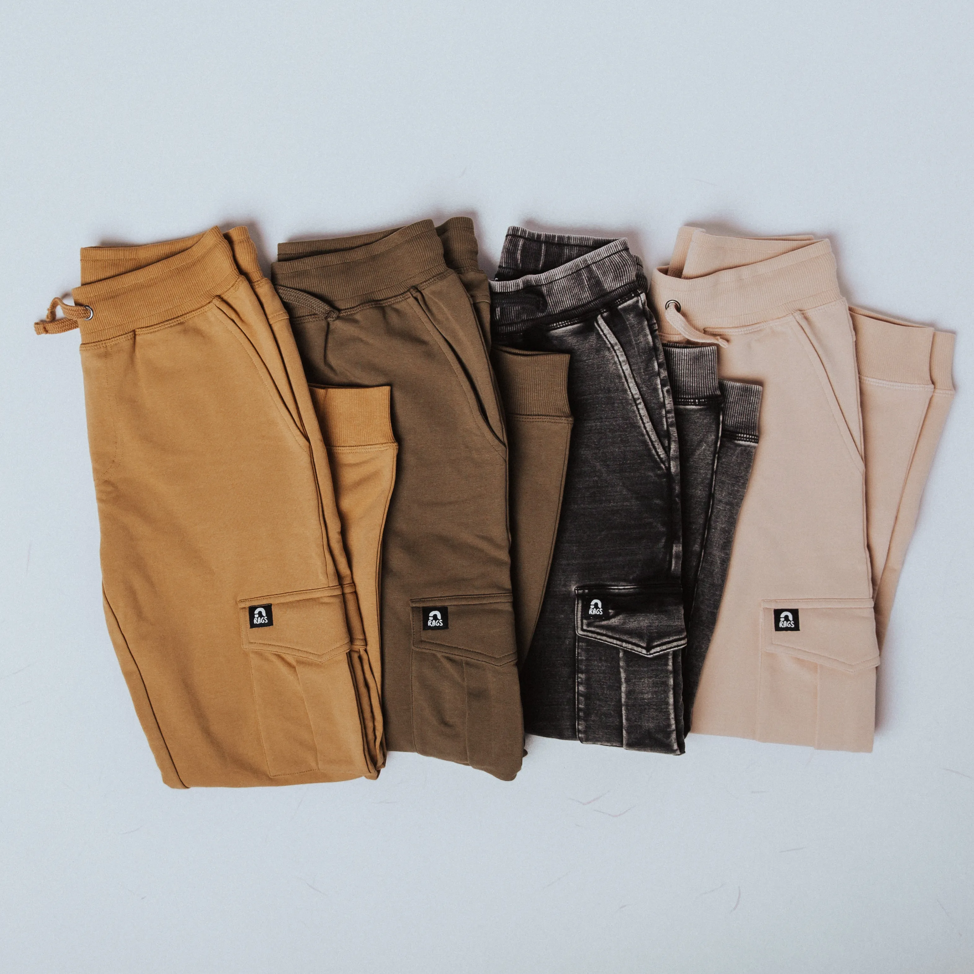 Relaxed Fit Cargo Joggers - Olive Green