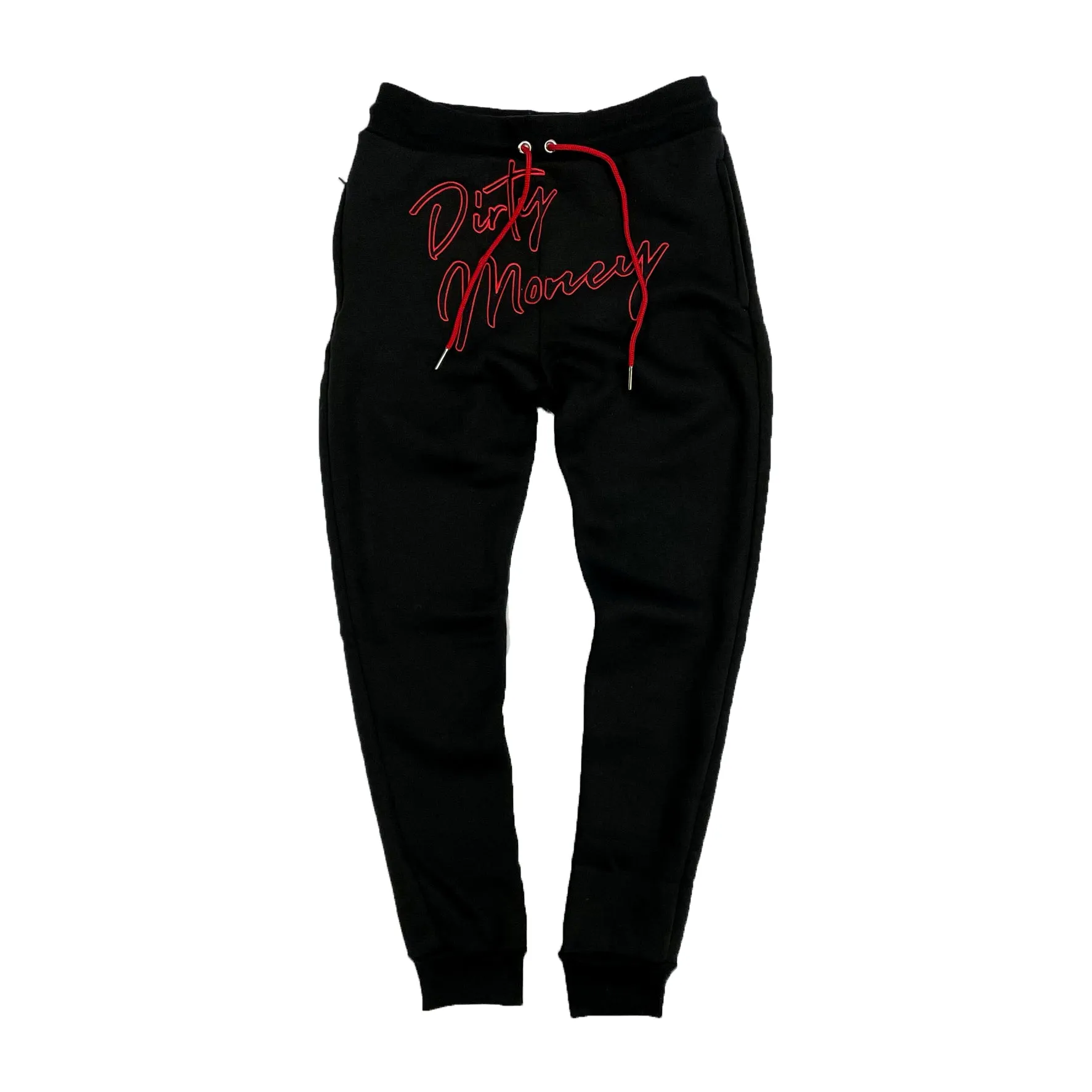 Retro Label Dirty Money Joggers (RETRO 4 RED THUNDER)