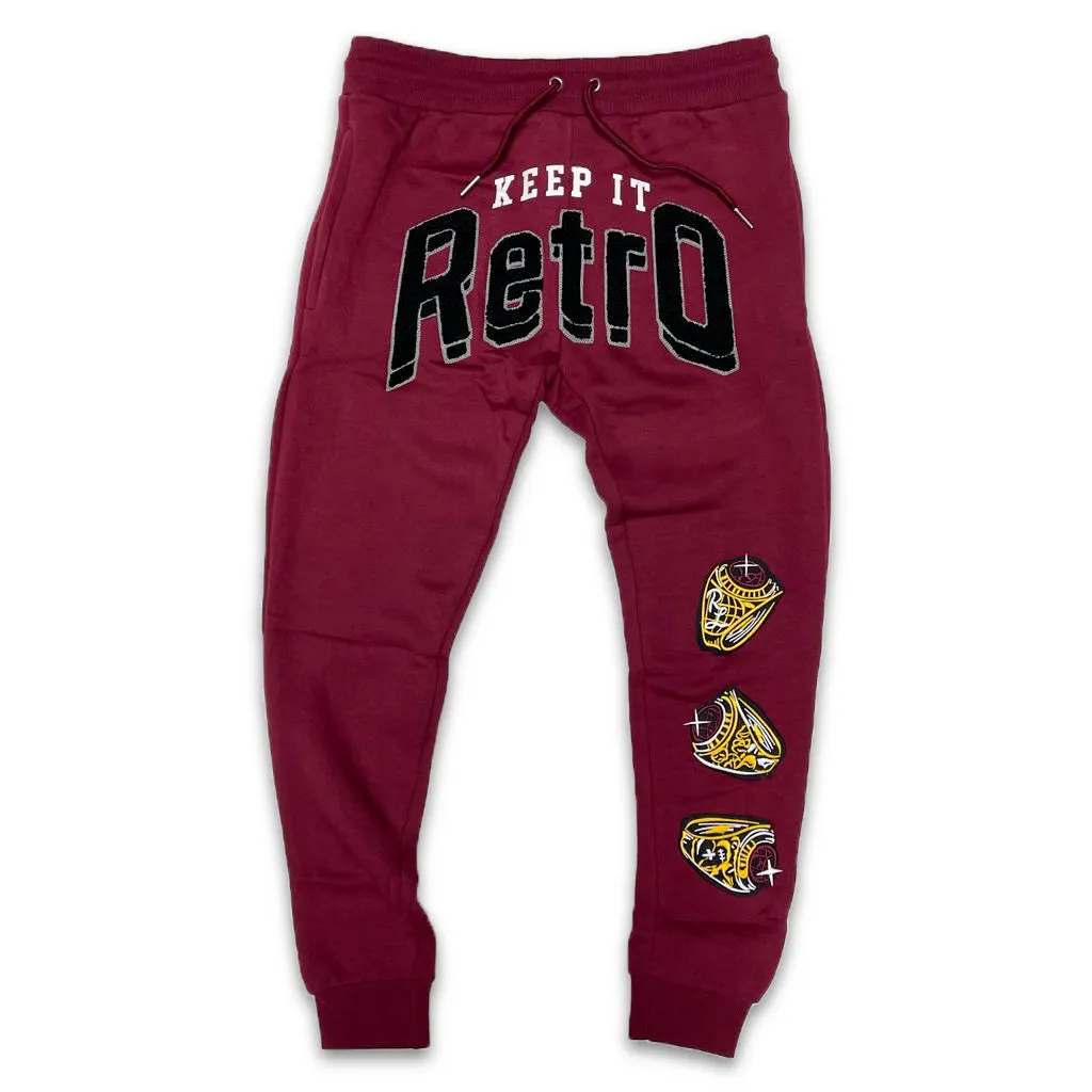 Retro Label Keep It Retro Joggers (Retro 6 Bordeaux)