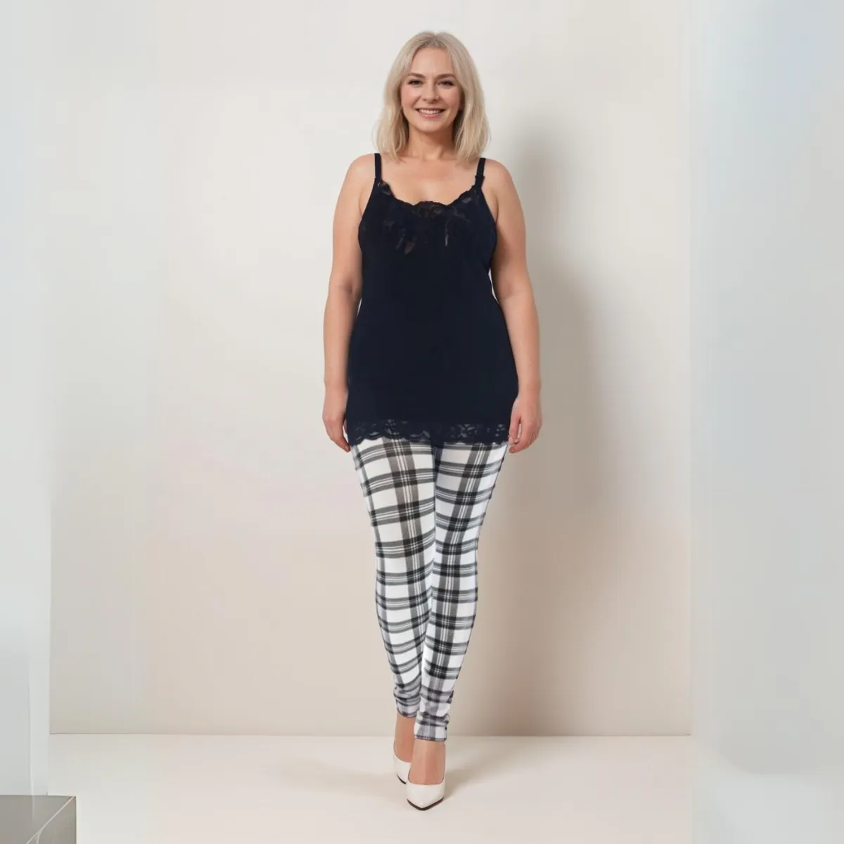 ROCKTHOSECURVES CLASSIC TARTAN HIGH RISE LEGGINGS