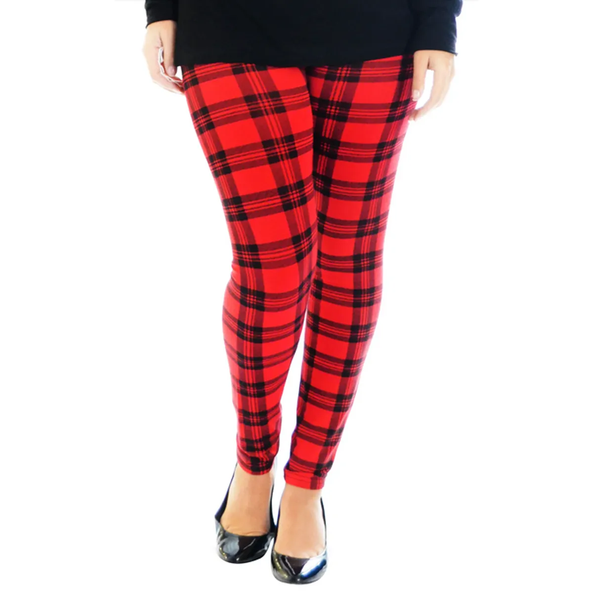 ROCKTHOSECURVES CLASSIC TARTAN HIGH RISE LEGGINGS