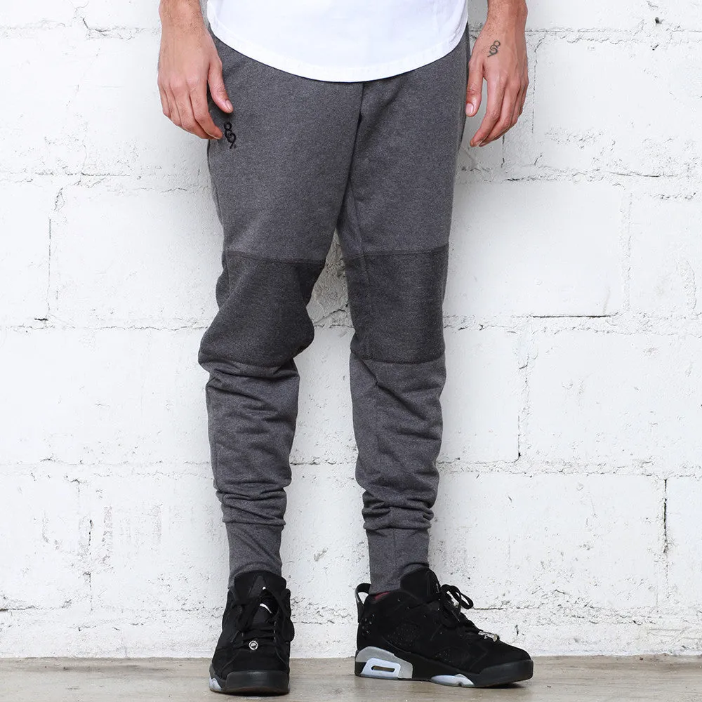 Rudimental Paneled Terry Joggers Charcoal