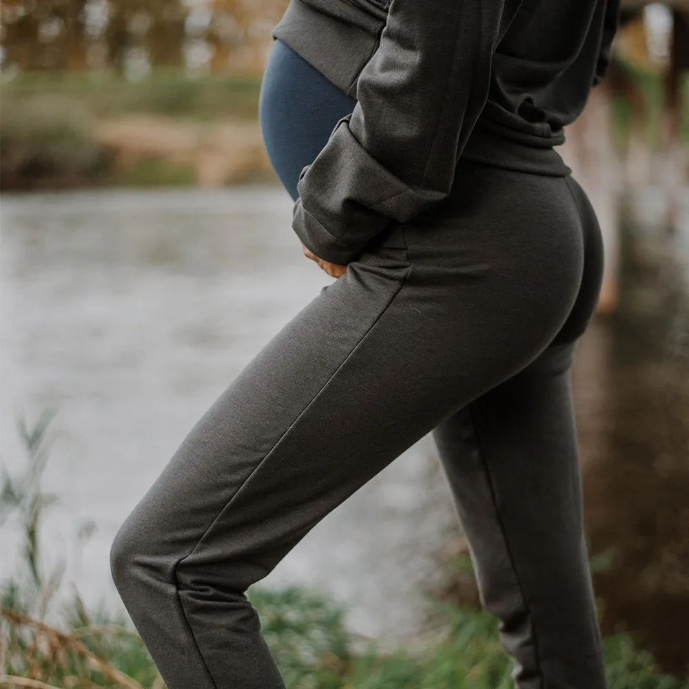 Scarlett  Maternity Jogger-Charcoal