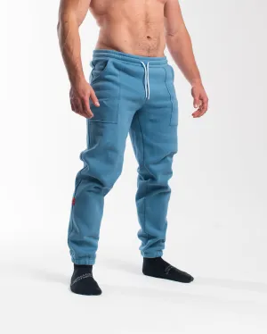 Script Oversized Joggers - Slate Blue