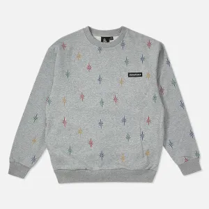 Shine Jaquard Crewneck Sweatshirt Grey