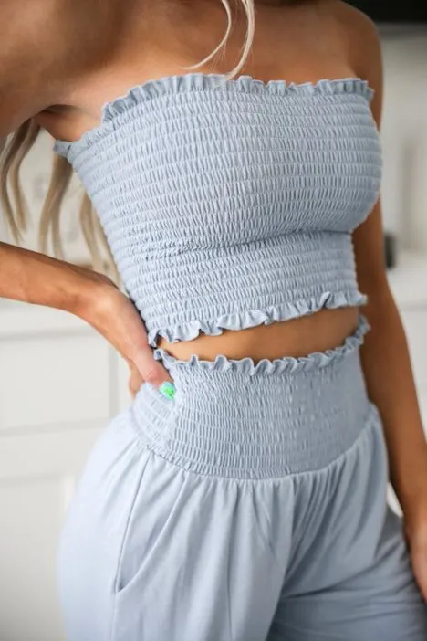 Smocked Top and Jogger Set