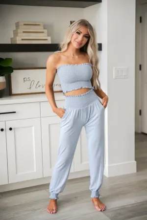 Smocked Top and Jogger Set