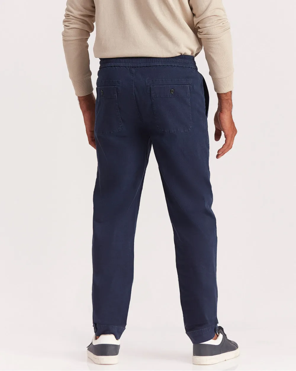 Tapered Fit Casual Joggers - Navy