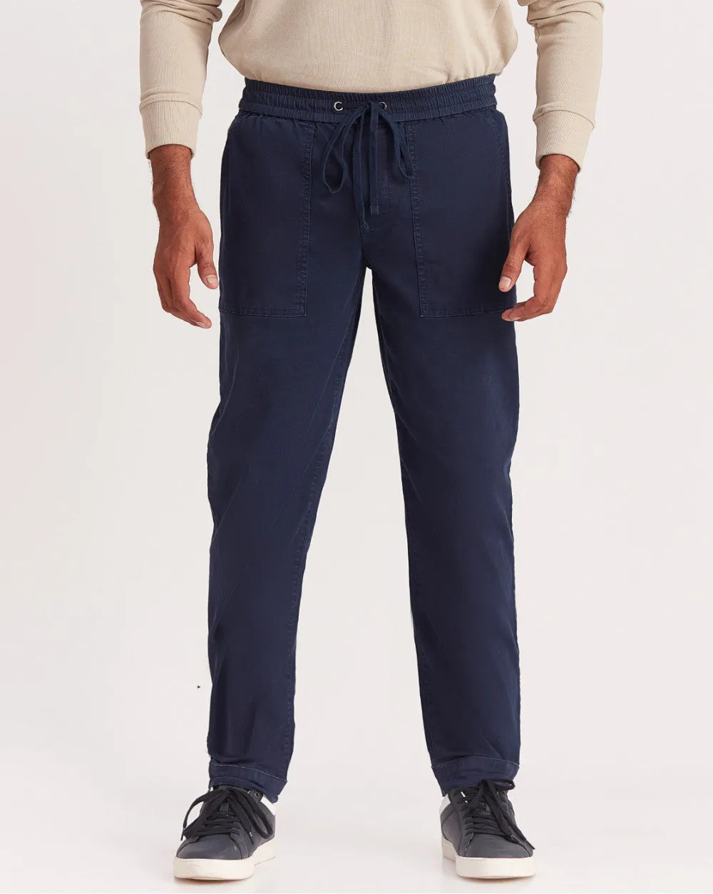 Tapered Fit Casual Joggers - Navy