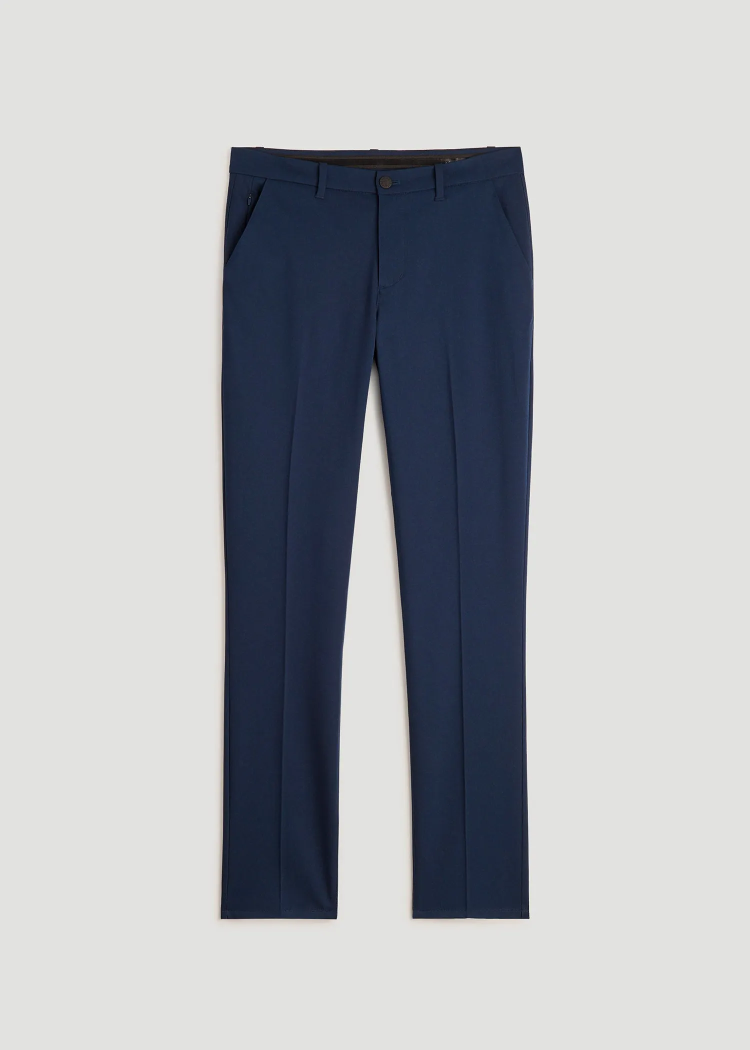 TAPERED-FIT Stretch Dress Pants for Tall Men in Marine Navy