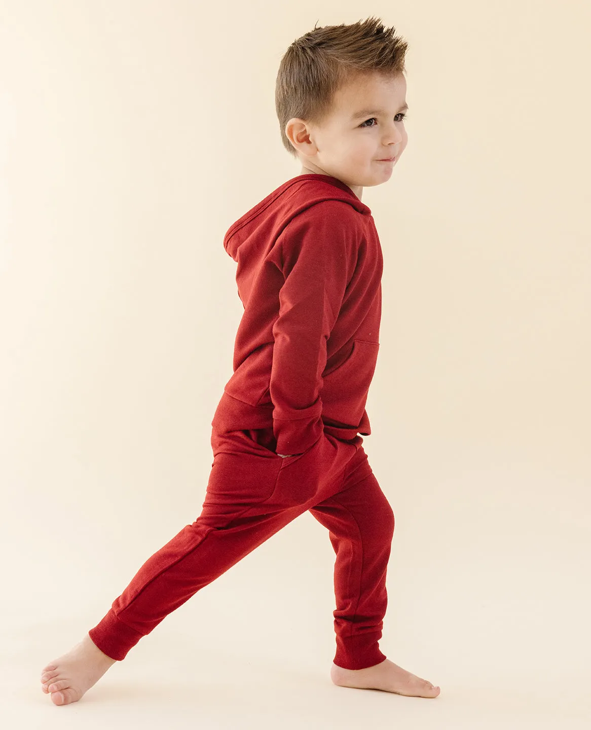 The Coziest Jogger in Crimson