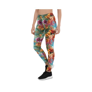 Tropical Island Flower Leggings