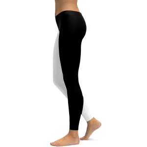 Two Tone Black & White Leggings