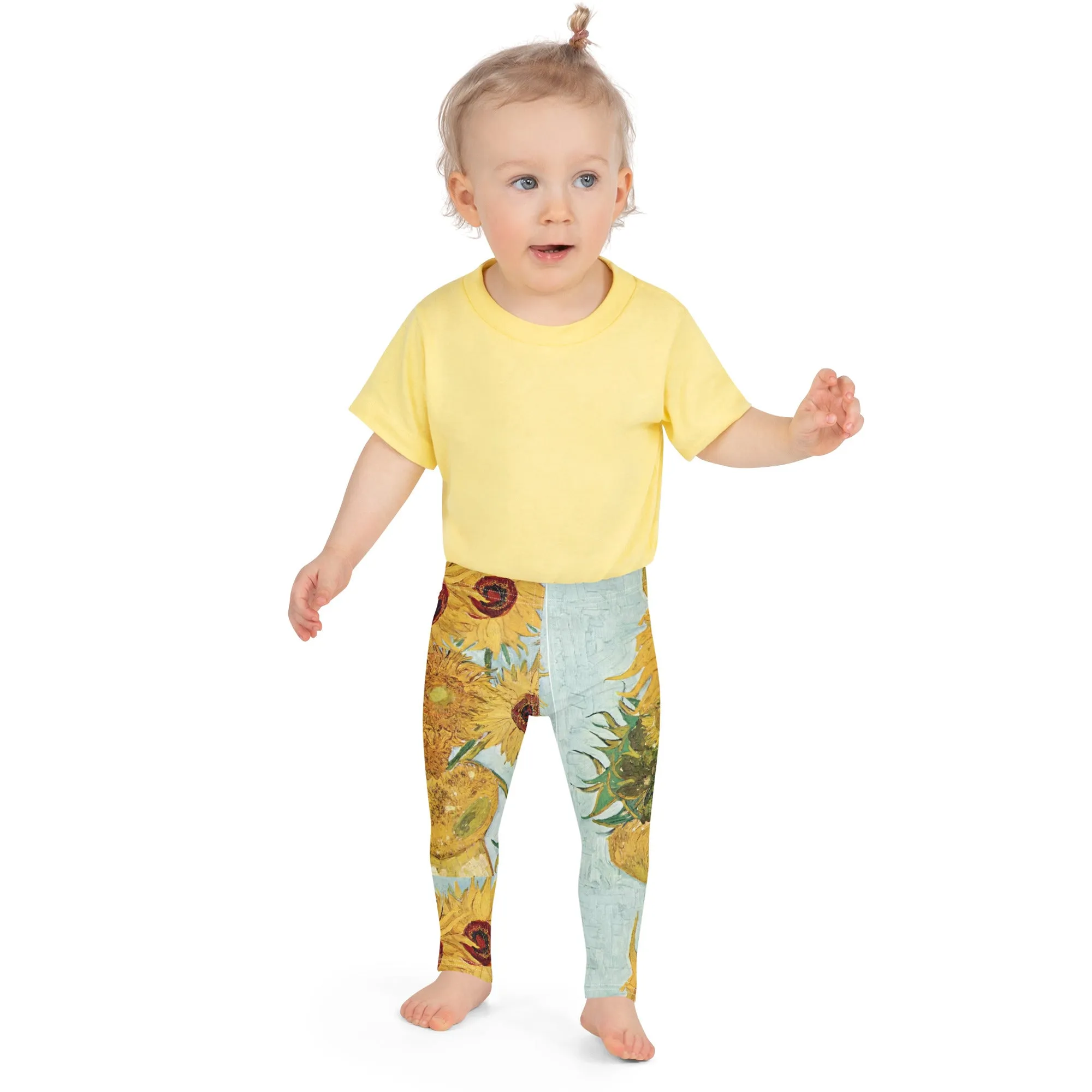 Van Gogh Inspired Sunflowers Kids Leggings