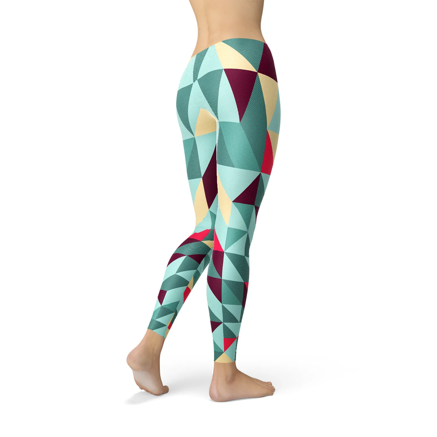 Vibrant Geometric Print Women's Performance Leggings
