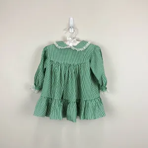 Vintage Bryan Green Striped Dress 18 Months USA