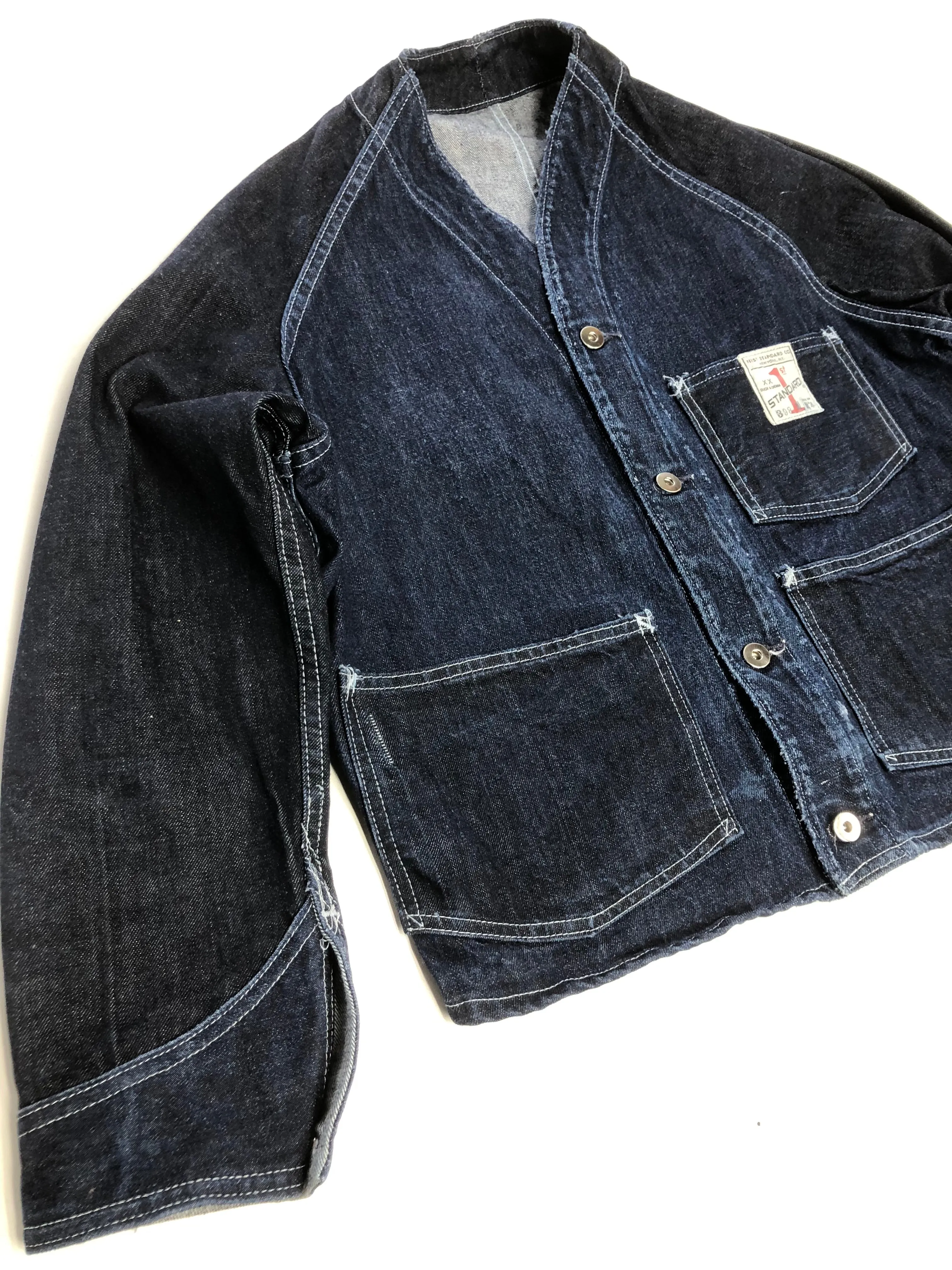 Waist Jacket 389 / Mixed Denim / size 44