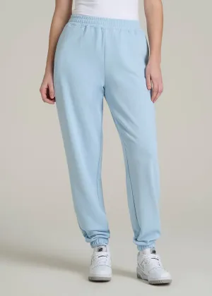 Wearever Oversized French Terry Joggers for Tall Women in Ice Blue