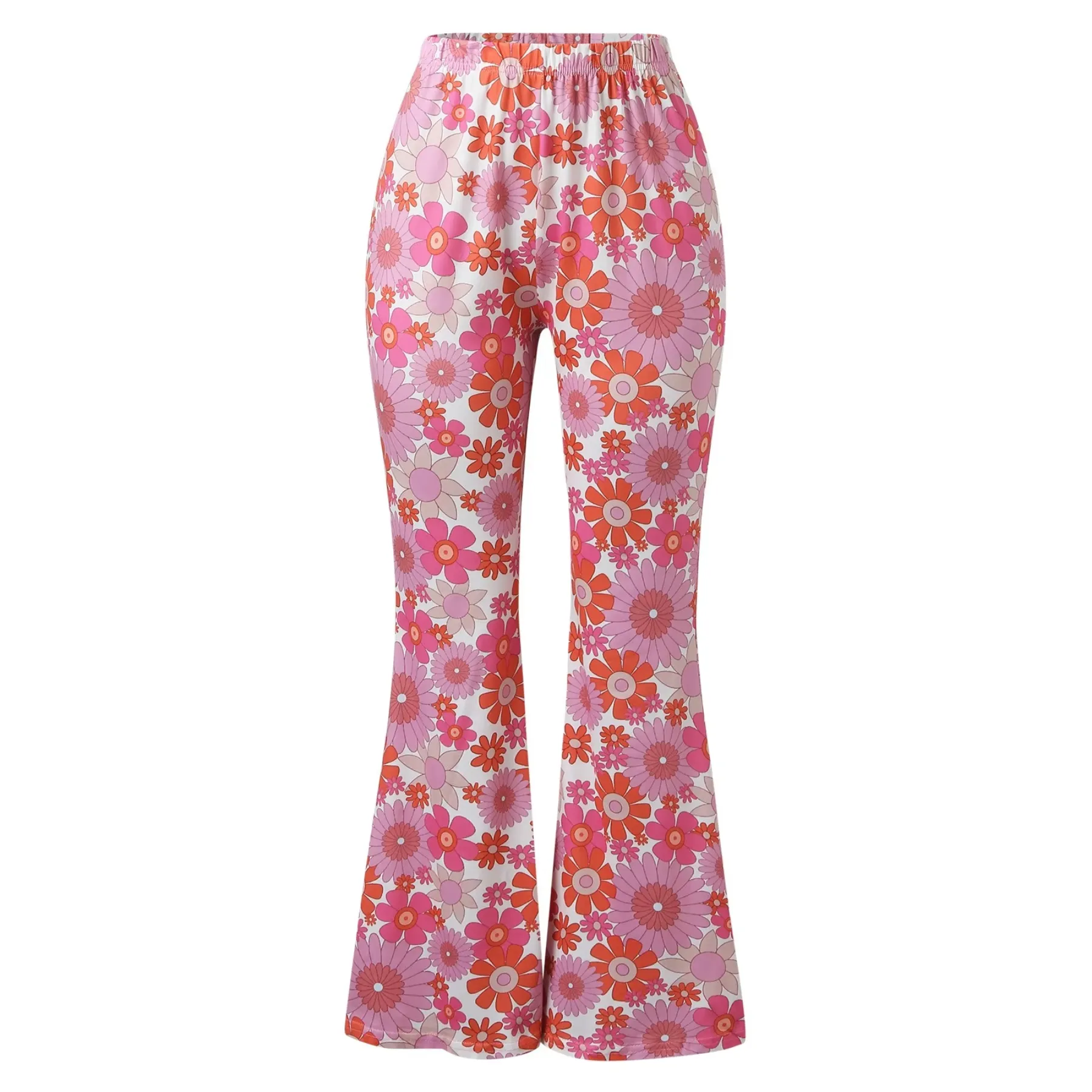 Women's High Waisted Floral Print Flared Trousers | Ideal for All Seasons