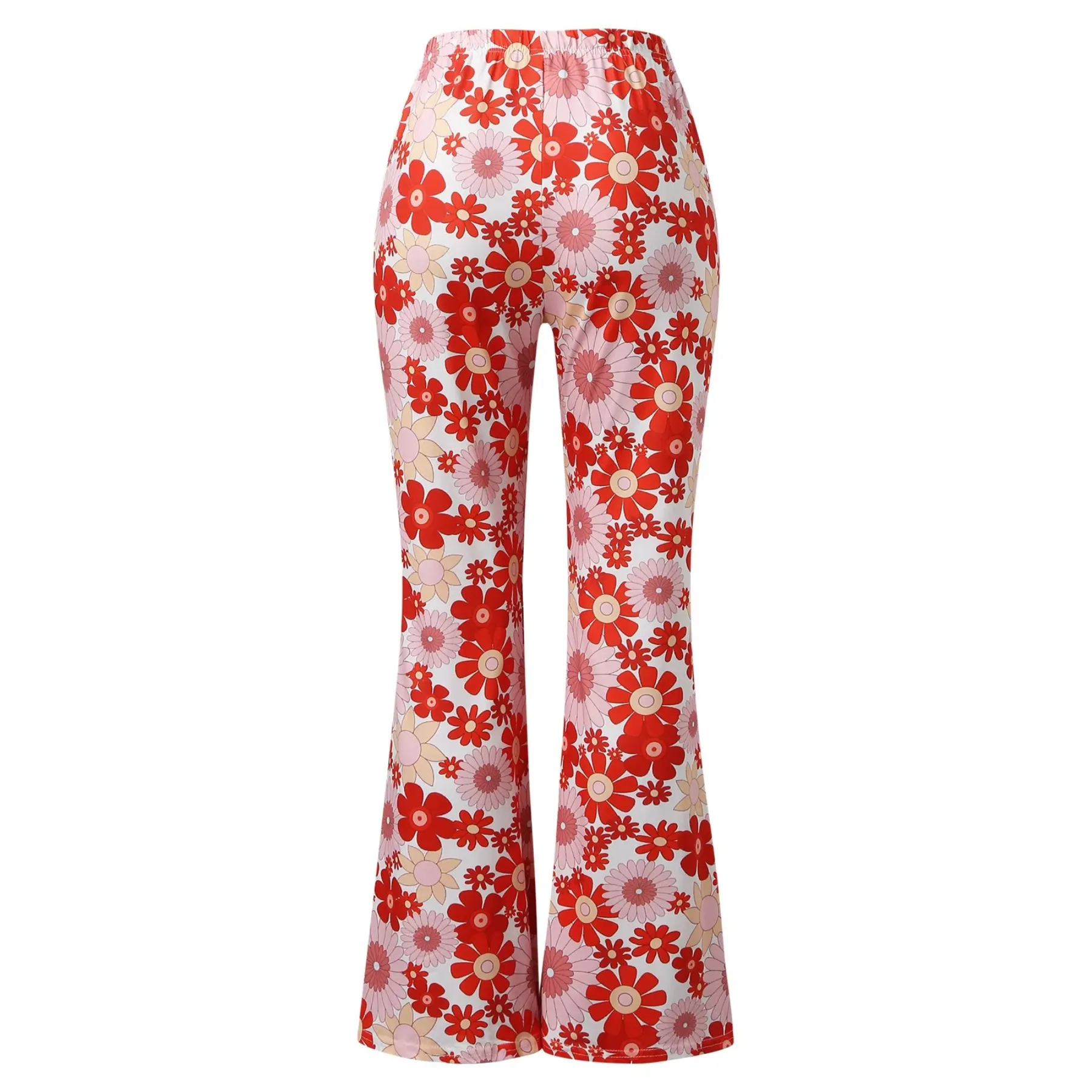 Women's High Waisted Floral Print Flared Trousers | Ideal for All Seasons