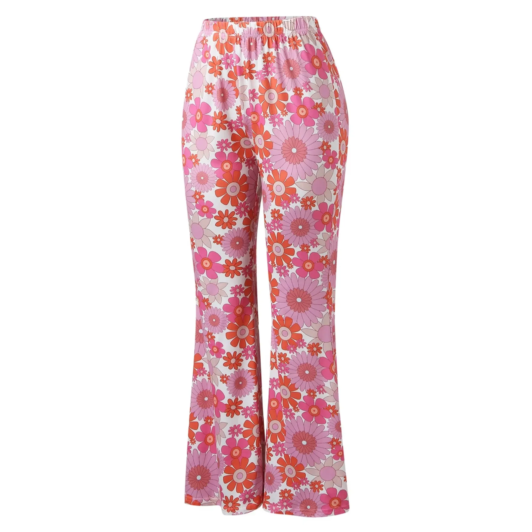 Women's High Waisted Floral Print Flared Trousers | Ideal for All Seasons