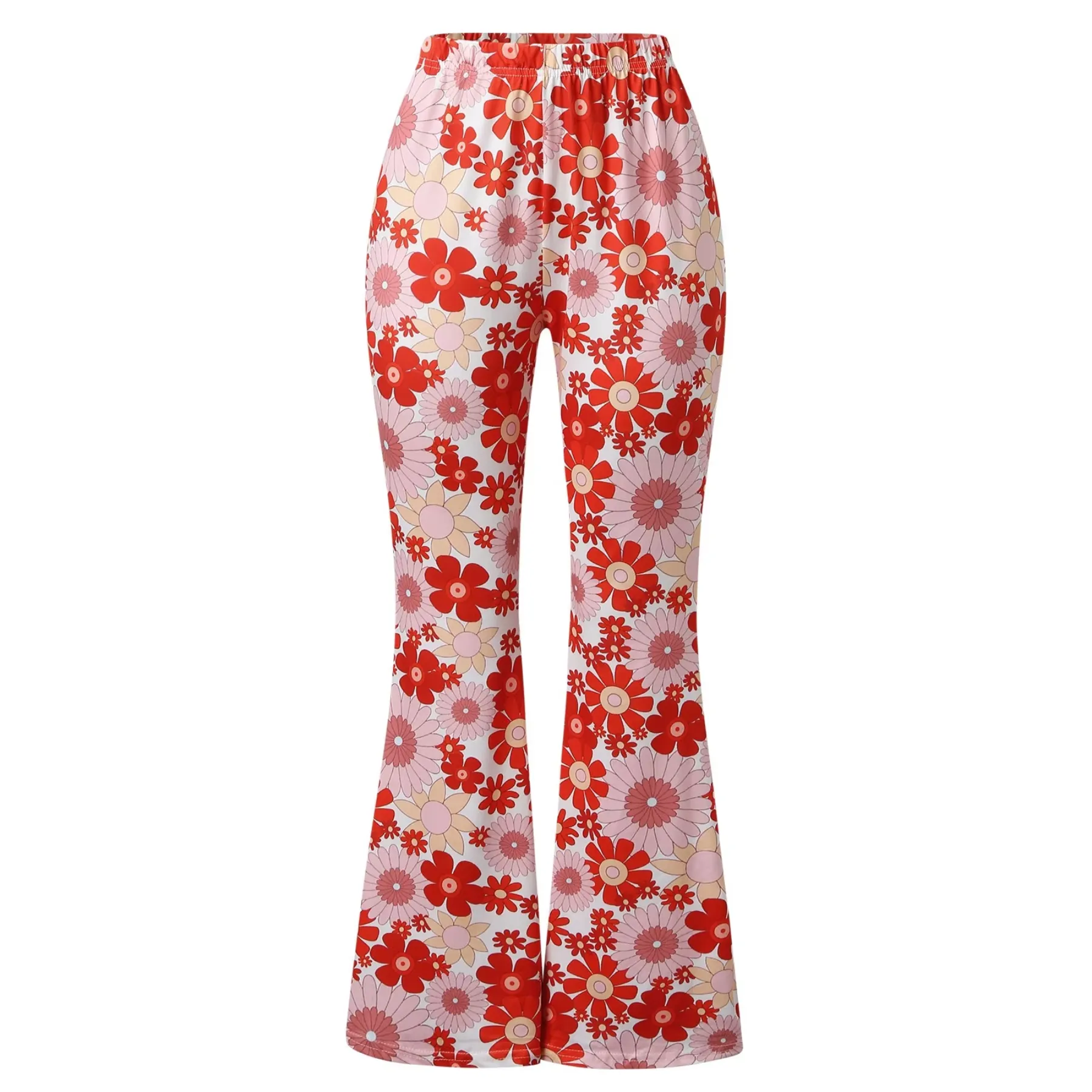 Women's High Waisted Floral Print Flared Trousers | Ideal for All Seasons