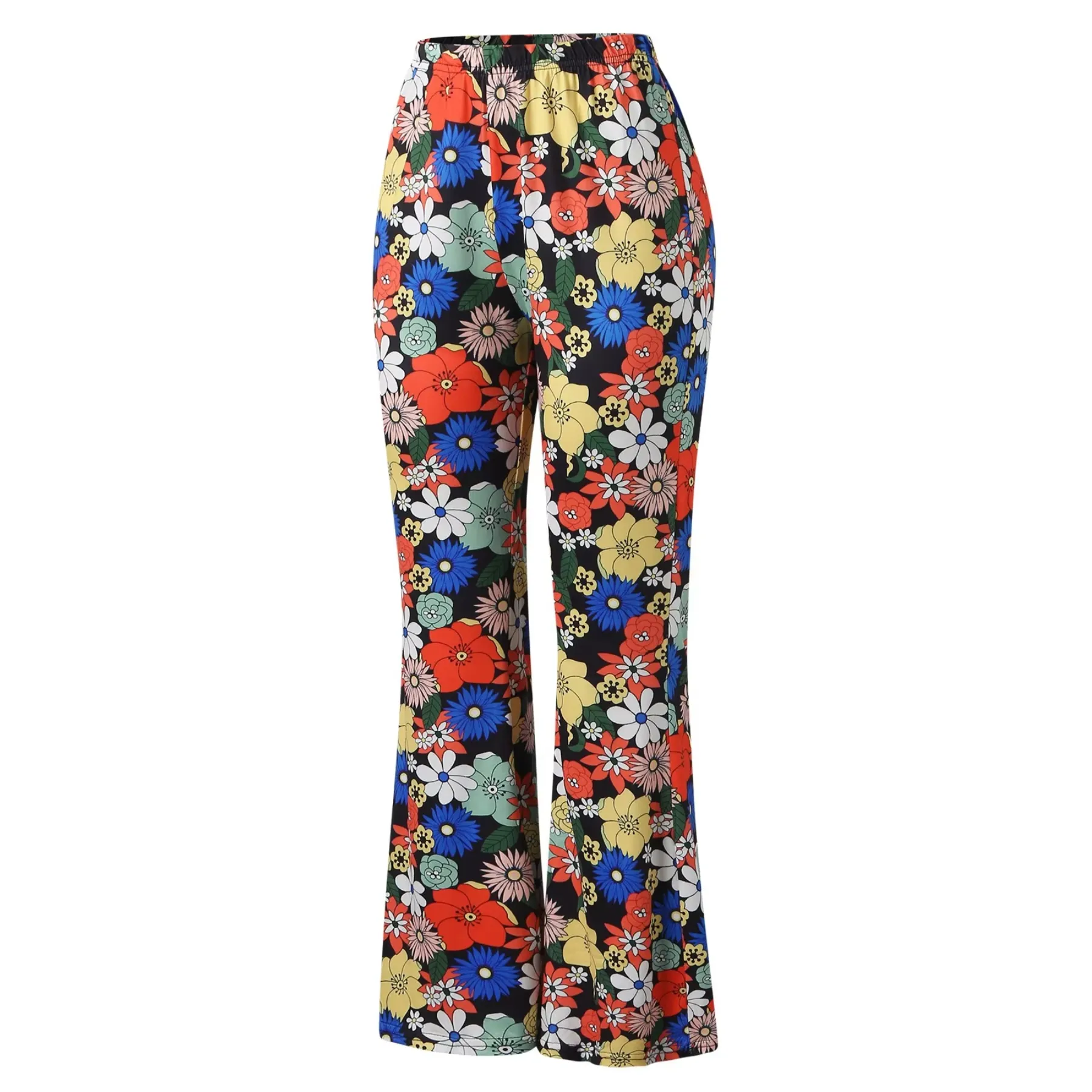 Women's High Waisted Floral Print Flared Trousers | Ideal for All Seasons