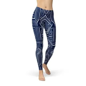 Women's Performance Navy Circuit Active Leggings